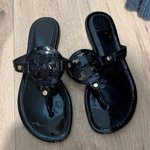 Tory Burch sandals size 7.5 black patent